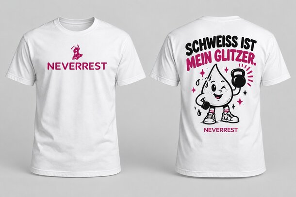 NEVERREST T-Shirt – Schweiß ist mein Glitzer