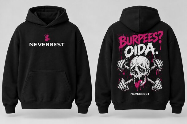 NEVERREST CHILL Hoodie – Burpees? Oida.