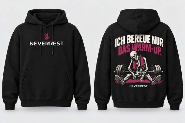 NEVERREST MOON Hoodie – Ich bereue nur das Warm-up
