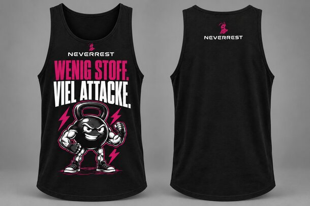 NEVERREST Tanktop – Wenig Stoff. Viel Attacke.
