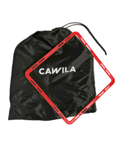 Cawila ACADEMY Koordinationsleiter SQUARE | 6 Quadrate + 5 Clips| rot