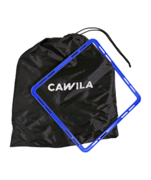 Cawila ACADEMY Koordinationsleiter SQUARE | 6 Quadrate + 5 Clips| blau