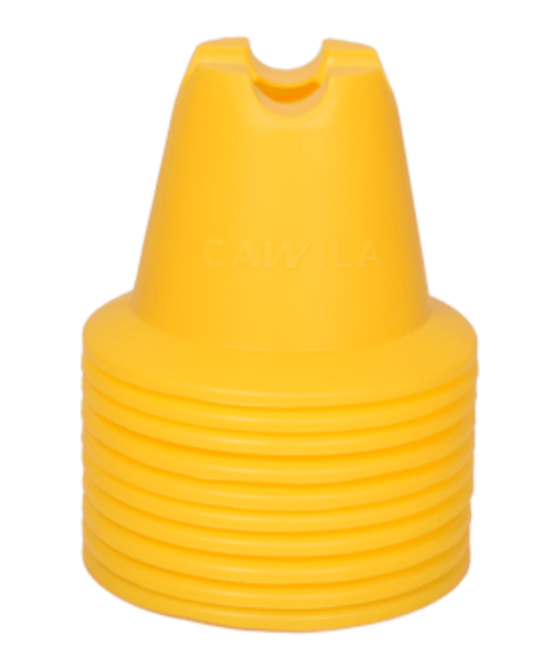 Cawila ACADEMY Mini-Pylone | 10er Set | gelb