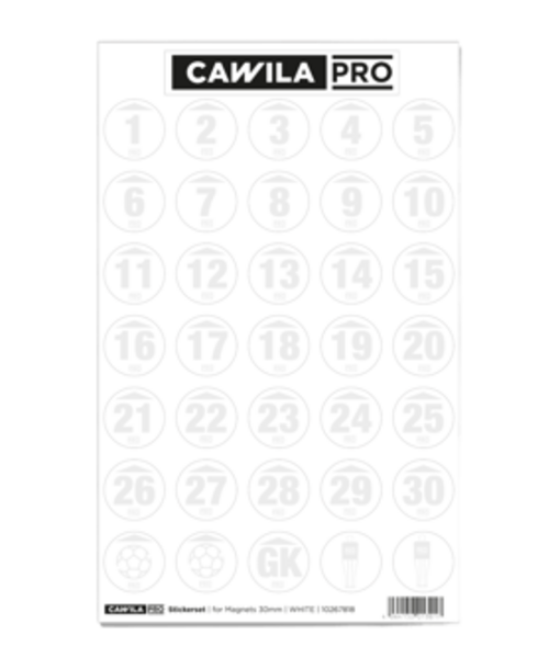 Cawila PRO Stickerset | Rückennummern | 30mm | weiß