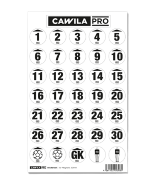 Cawila PRO Stickerset | Rückennummern | 20mm | schwarz