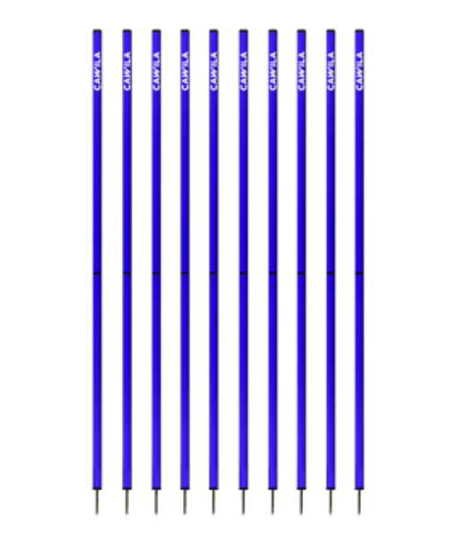 Cawila ACADEMY Slalomstangen | blau | 33mm | 180cm | 10er Set
