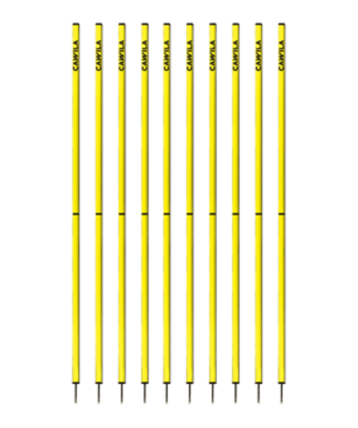Cawila ACADEMY Slalomstangen | neon-gelb | 33mm | 180cm | 10er Set