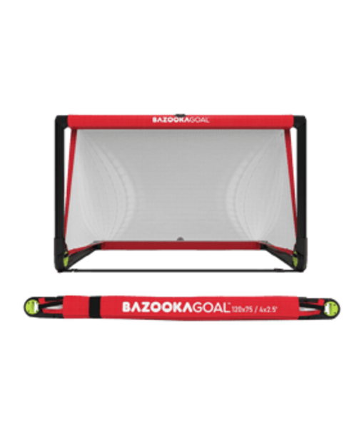 Bazookagoal Teleskoptor | 120x75cm | Rot Weiss