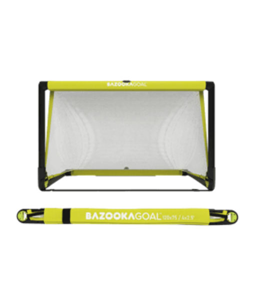 Bazookagoal Teleskoptor | 120x75cm | Gelb Weiss