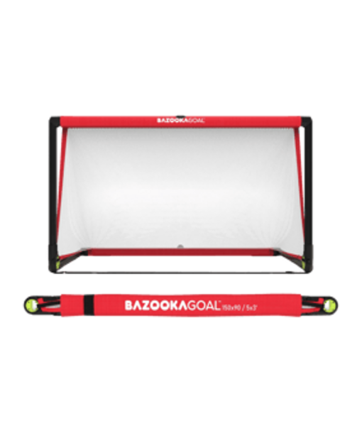 Bazookagoal Teleskoptor | 150x90cm | Rot Weiss