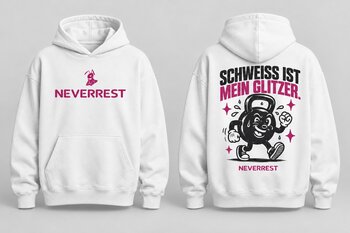 NEVERREST CHILL Hoodie – Schweiß ist mein Glitzer