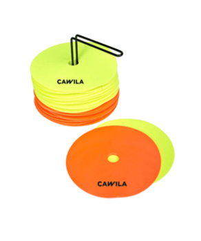 Cawila ACADEMY Markierungsscheiben 24er Set | gelb/orange | Größe 15cm