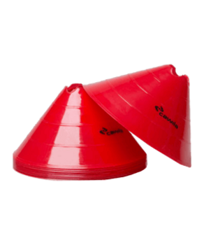 Cawila ACADEMY Markierungsscheiben L 10er Set | rot | Größe 30cm | 15cm
