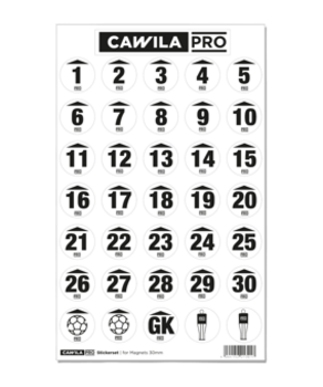 Cawila PRO Stickerset | Rückennummern | 30mm | schwarz