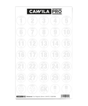 Cawila PRO Stickerset | Rückennummern | 30mm | weiß