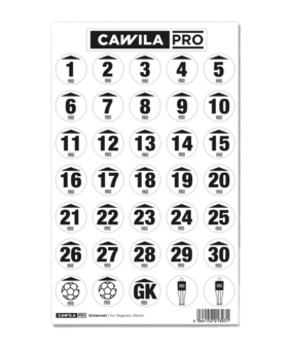 Cawila PRO Stickerset | Rückennummern | 20mm | schwarz