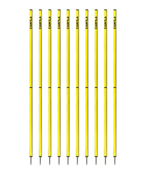 Cawila ACADEMY Slalomstangen | neon-gelb | 33mm | 180cm | 10er Set