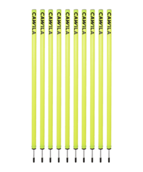 Cawila ACADEMY Slalomstangen | neon-gelb | 33mm | 100cm | 10er Set