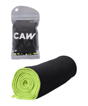 Cawila ACADEMY ICE-Towel | kühlendes Handtuch | schwarz/gelb