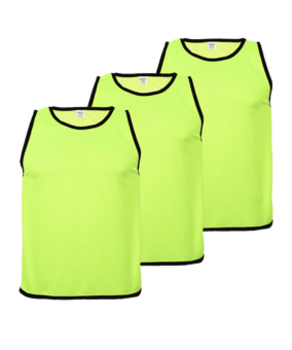 Cawila ACADEMY Trainingsleibchen | 3er Set | Neongelb | Größe 128-140