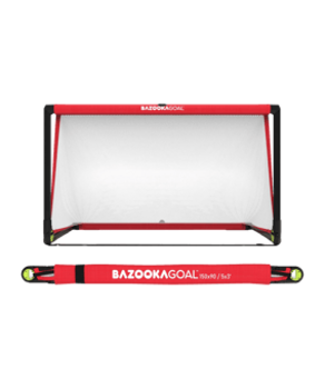 Bazookagoal Teleskoptor | 150x90cm | Rot Weiss