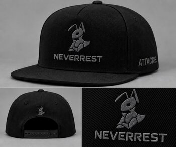NEVERREST Cap – Schwarz / Grau Ton in Ton