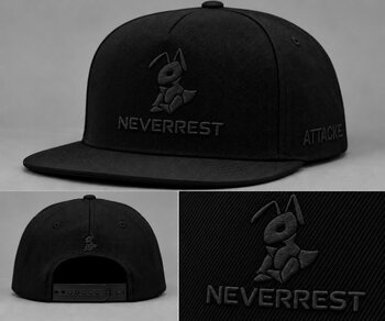 NEVERREST Cap – Schwarz auf Schwarz