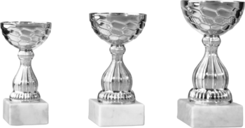 3er-Serie Pokale "Agathe" silber, 13,8 - 17,5 cm