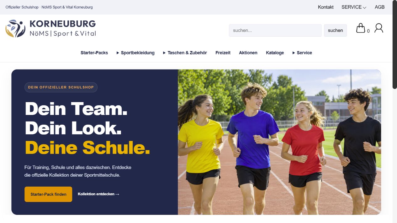 Aktuelle Startseite von Sport MS Korneuburg